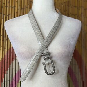 90s Brighton Grey Leather Belt
